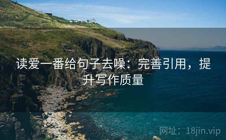 读爱一番给句子去噪：完善引用，提升写作质量