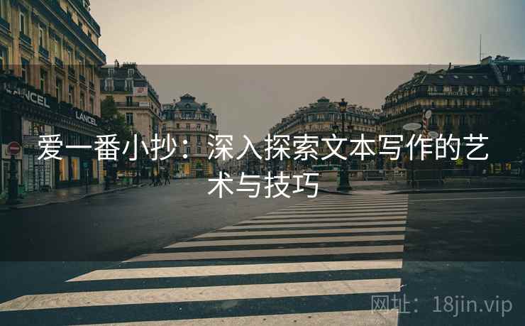 爱一番小抄：深入探索文本写作的艺术与技巧